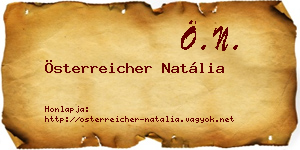 Österreicher Natália névjegykártya